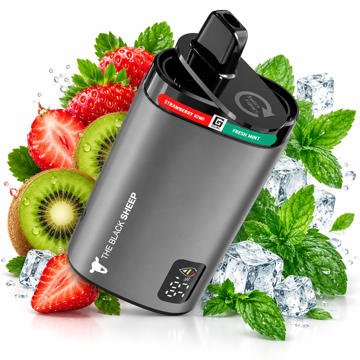 Black Sheep DUAL 40K STRAWBERRY KIWI + FRESH MINT